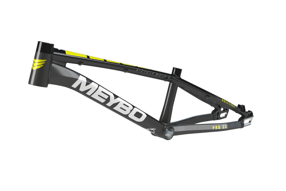 Meybo Holeshot Alloy BMX Race Frame 2025-Grey/Black/Lime – Time 2