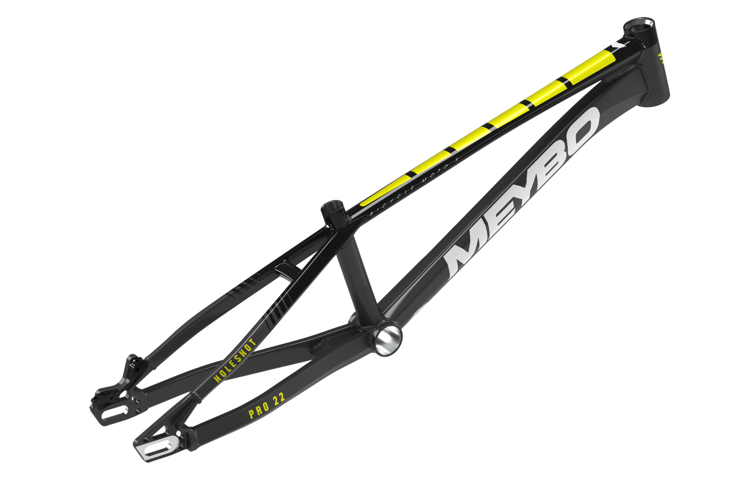 Meybo Holeshot Alloy BMX Race Frame 2025-Grey/Black/Lime – Time 2