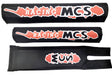 MCS Retro BMX Pad Set - Black/Red/White