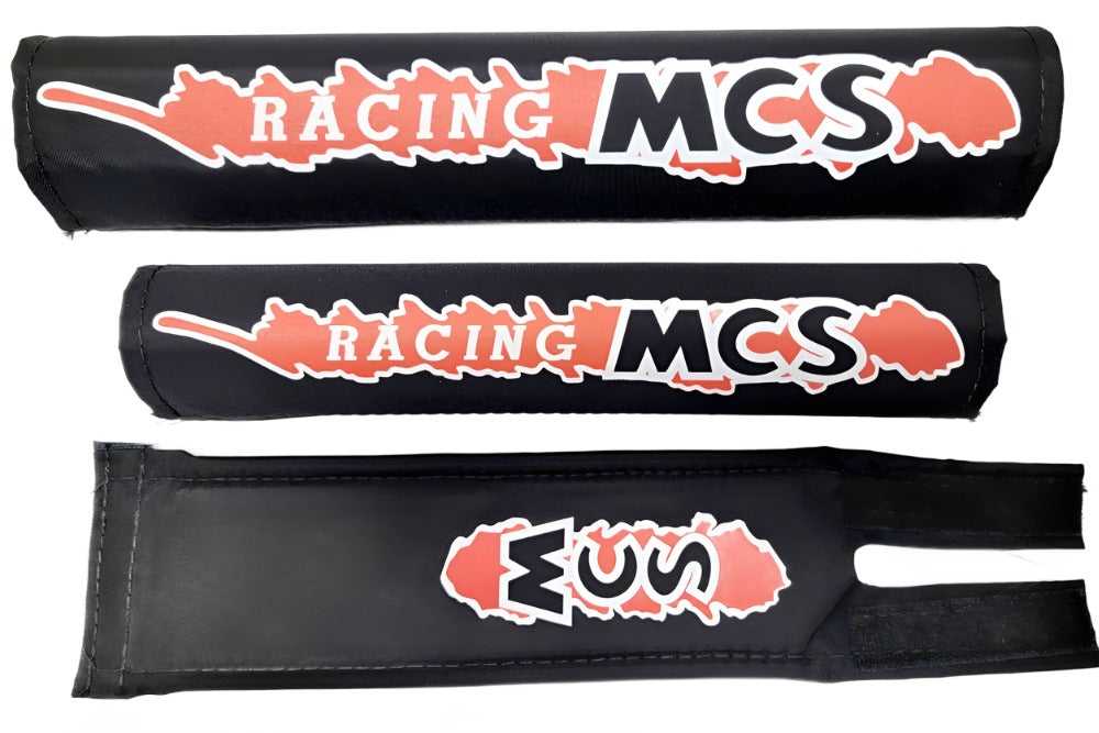 MCS Retro BMX Pad Set - Black/Red/White