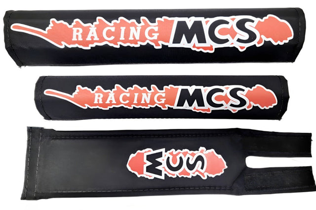 MCS Retro BMX Pad Set - Black/Red/White