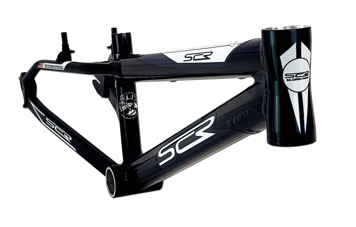 SCR Frames Black / Mostly White decals SCR 20" Expert Race Frame