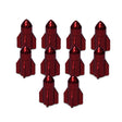 Valve Cap - Rocket Ship - Red