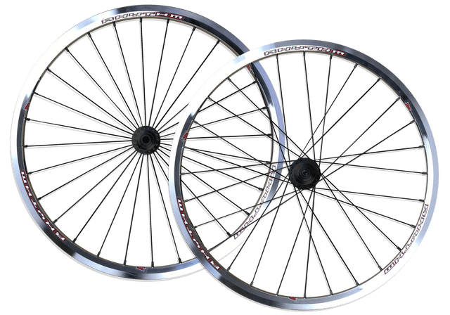 Crupi Parts Custom Wheels 20 x 1-1/8 x 28H / Polished / Black Custom 20" Crupi 28H Disc Wheels