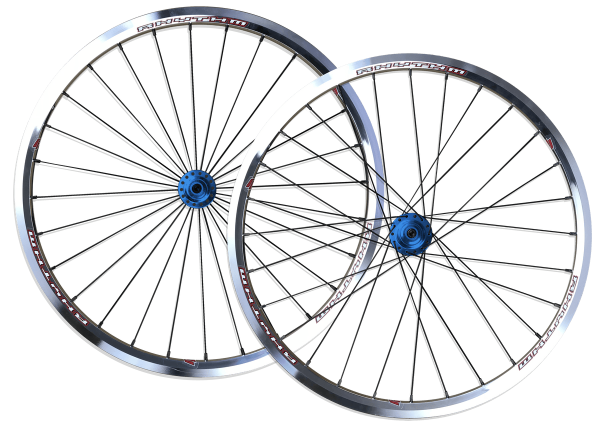 Crupi Parts Custom Wheels 20 x 1-1/8 x 28H / Polished / Blue Custom 20" Crupi 28H Disc Wheels