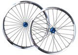 Crupi Parts Custom Wheels 20 x 1-1/8 x 28H / Polished / Blue Custom 20" Crupi 28H Disc Wheels