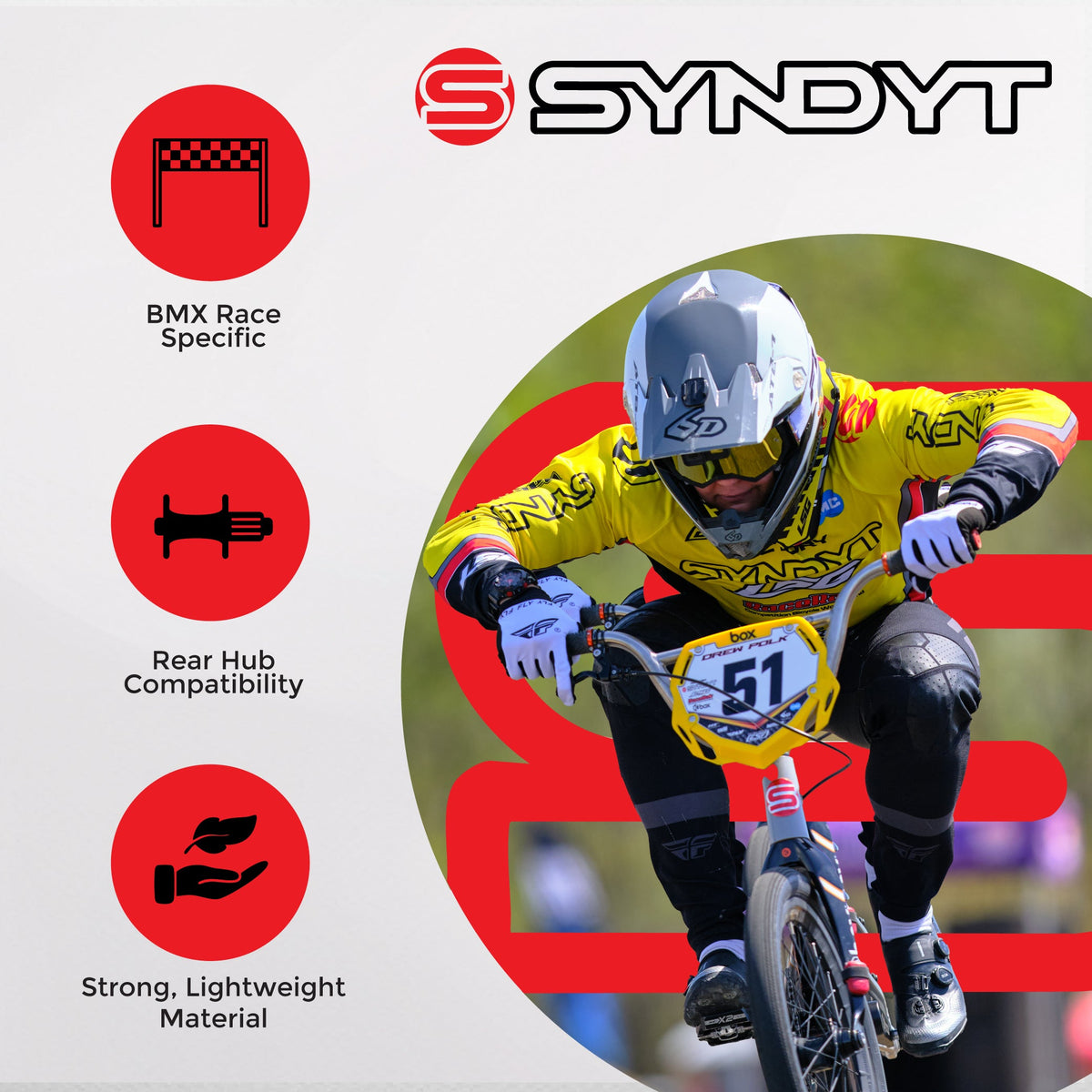 Syndyt SYB alloy BMX race frame in blue