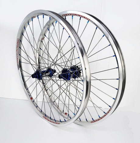 Crupi Parts Wheels 20 x 1-1/8" 28H Disc / Silver/Blue Crupi 28H 20" & 24" Disc Brake Wheels