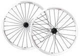 Crupi Parts Custom Wheels White Rim / Black Hub / Silver Nipple Custom 24 x 1-3/8" Crupi 28H Cruiser Wheelset