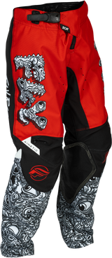 Fly Racing Kinetic Mutant Youth Pants 2026 Red/White/Black