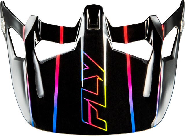 Fly Racing WERX-R CARBON FLOW VISOR BLACK/MULTI Black/Multi Color