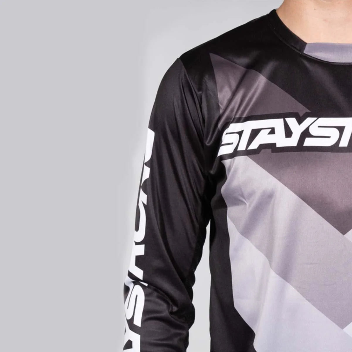 Stay Strong Chevron BMX Race Jersey-Black