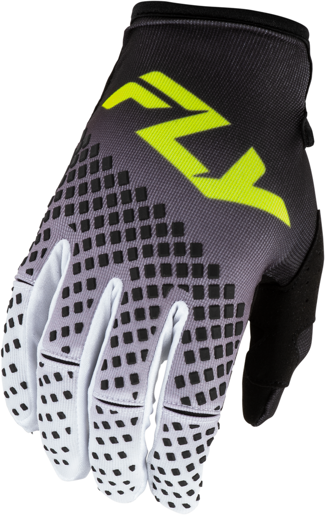 Fly Racing Kinetic Fade Gloves 2027 Black/White/Hi-Vis Yellow