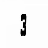 Number Plate Stickers – 10pack - White / 3 / 2", White / 3 / 3", White / 3 / 4", Black / 3 / 2", Black / 3 / 3", Black / 3 / 4"