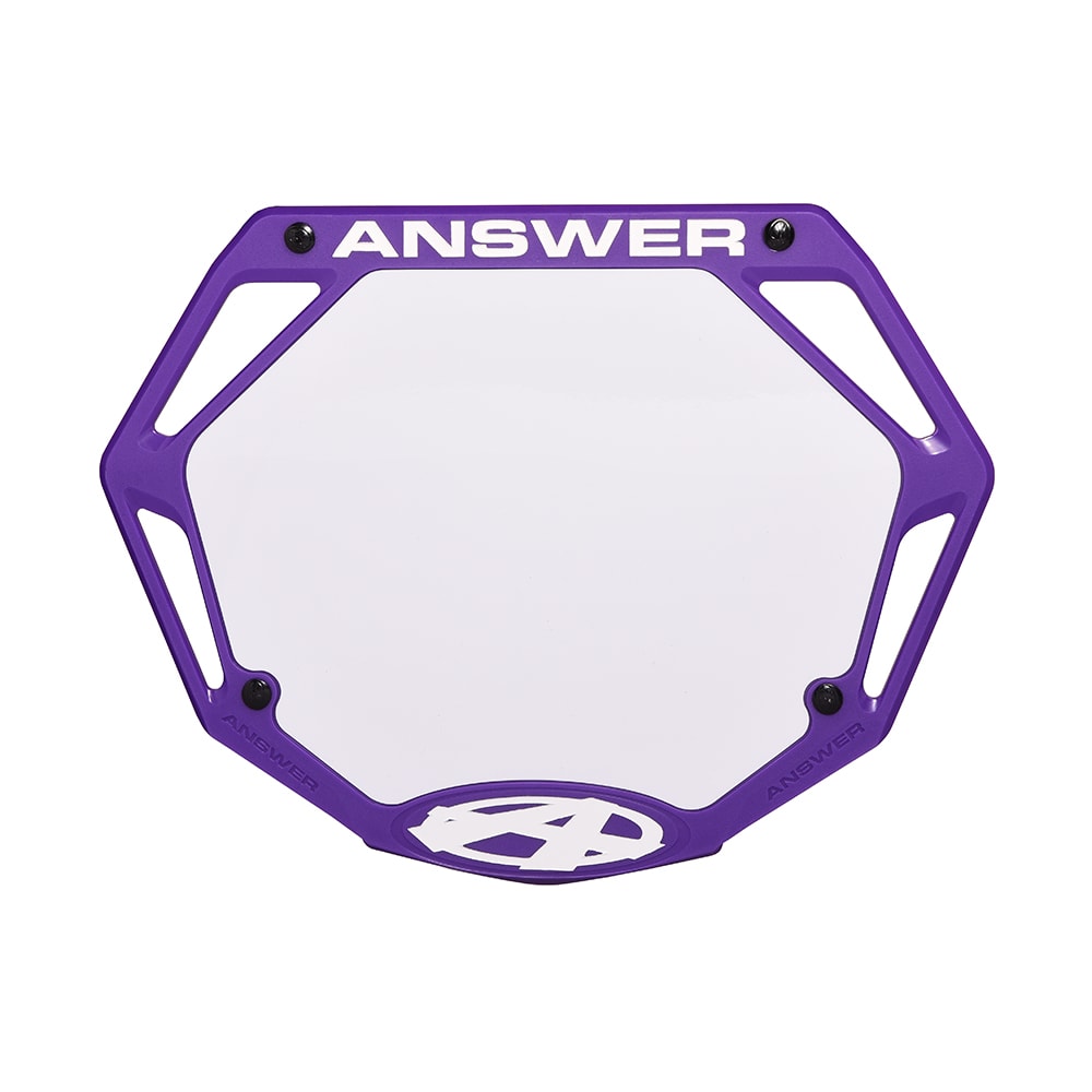 ANSWER BMX Mini 3D Number Plate - Purple