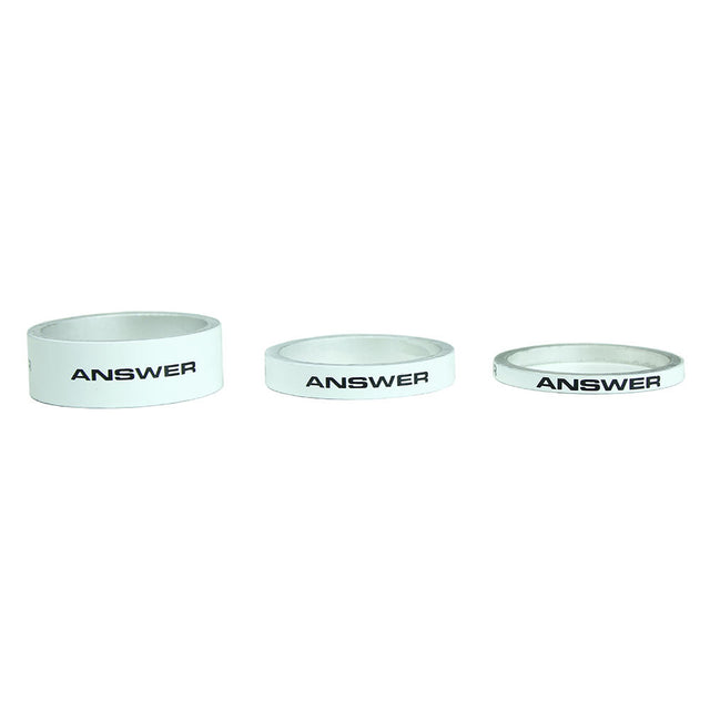 Alloy Spacer Pack - 1inch / White, 1 1 8inch / White