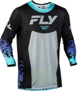 Fly Racing Youth Lite Flake Jersey 2027 Black/Grey/Multi
