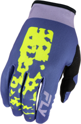 Fly Racing Girl's Lite Flake Gloves 2027 Lavendar/Blue/Yellow