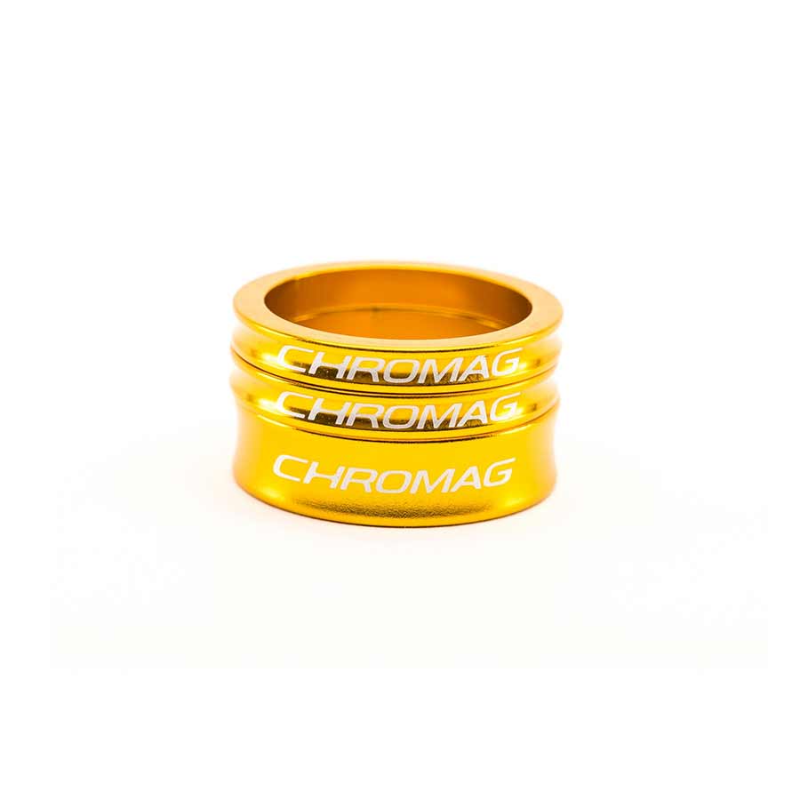 Chromag Spacer Kit Headset Spacer 1-1/8'' Height: Set Aluminum Gold Kit