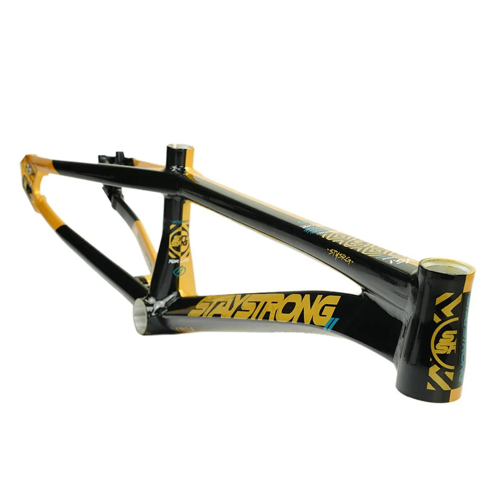 Stay Strong V5.1 Disc Alloy BMX Race Frame- Black/Yellow
