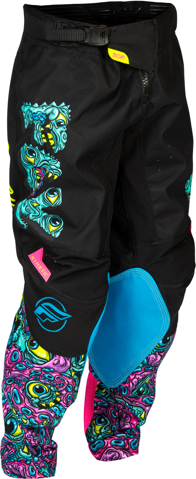 Fly Racing Kinetic Mutant Youth Pants 2026 Black/Multi Color