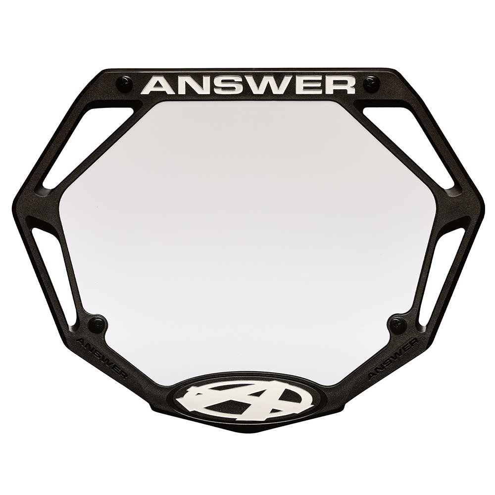 ANSWER BMX Mini 3D Number Plate - Black