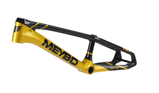 mei  Meybo HSX Carbon BMX Race Frame 2025-Black/Gold – Time 2 Shine