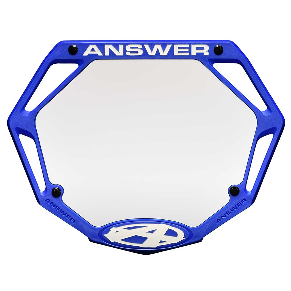 ANSWER BMX Mini 3D Number Plate - Blue