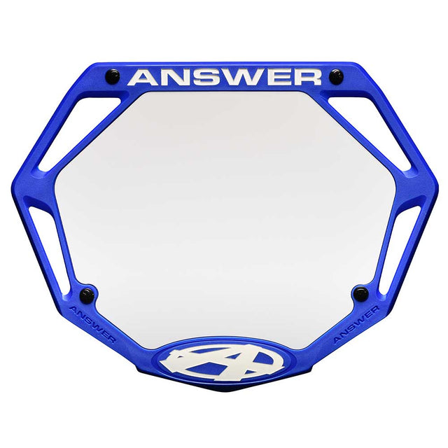 ANSWER BMX Mini 3D Number Plate - Blue