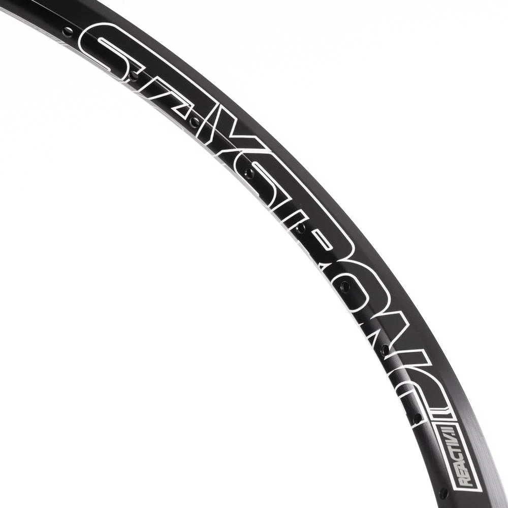 Ss Strong Rim Logo Stay Strong Reactiv 2 Race Rim Front 36h - Black – Time 2 Shine