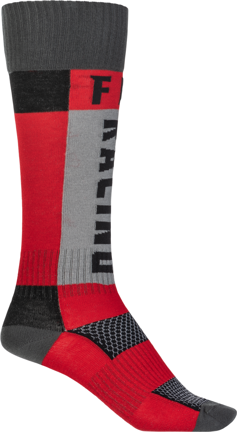 Fly Racing MX Thick Socks Red/Grey