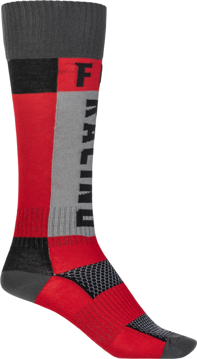 Fly Racing MX Thick Socks Red/Grey