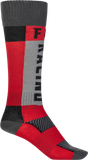 Fly Racing Youth MX Thick Socks Red/Grey
