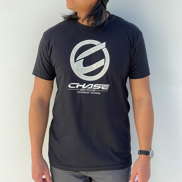 Chase Bicycles Round Icon Black/Sand T-Shirt