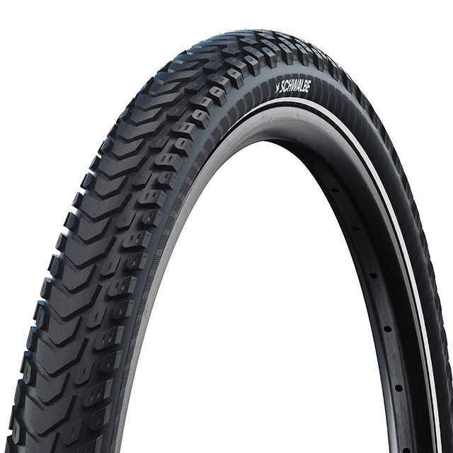 Schwalbe Marathon Mondial Tire - 26 x 2.00 Clincher Wire BLK/Reflex Performance RaceGuard DB Defense Addix Green E-50