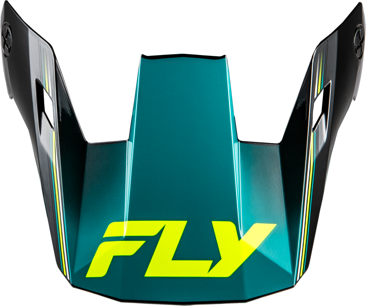 Fly Racing Rayce Repeat Visor 2026 Black/Teal/Hi-Vis