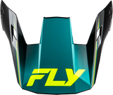 Fly Racing Rayce Repeat Visor 2026 Black/Teal/Hi-Vis