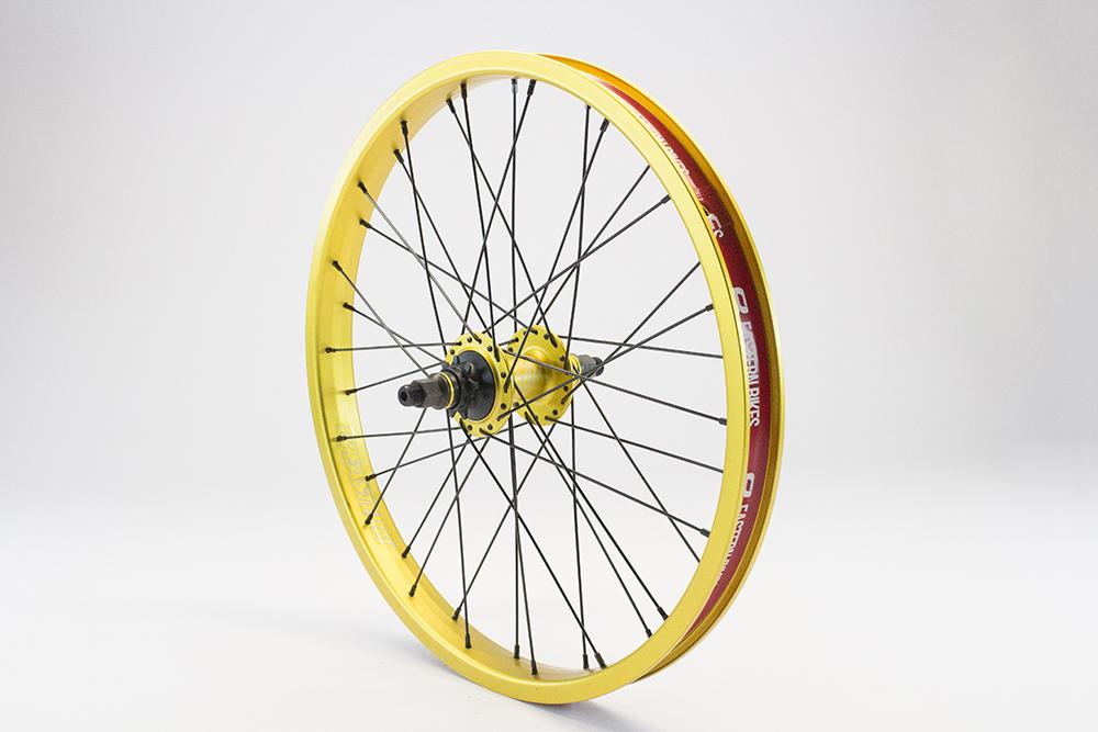 eastern bikes buzzip rear wheel professional bmx wheel gold anodized