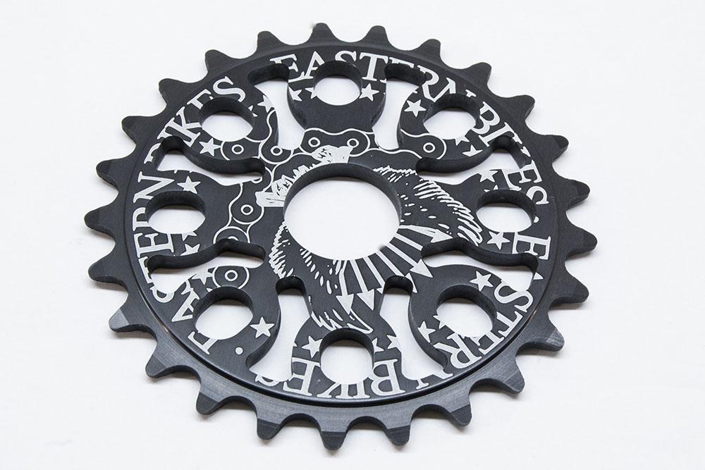 eastern bikes medusa 25 tooth bmx sprocket black anodized