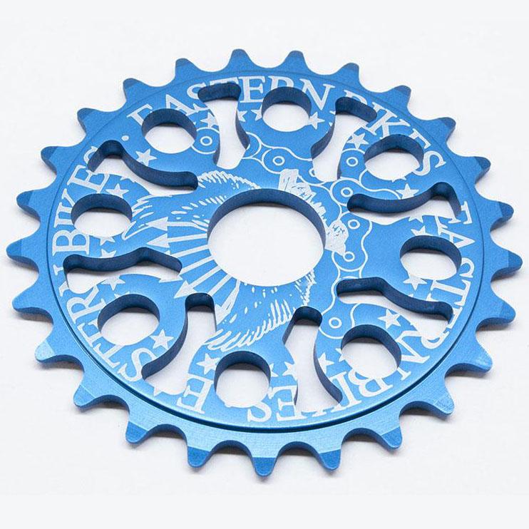 eastern bikes medusa 25 tooth bmx sprocket blue anodized
