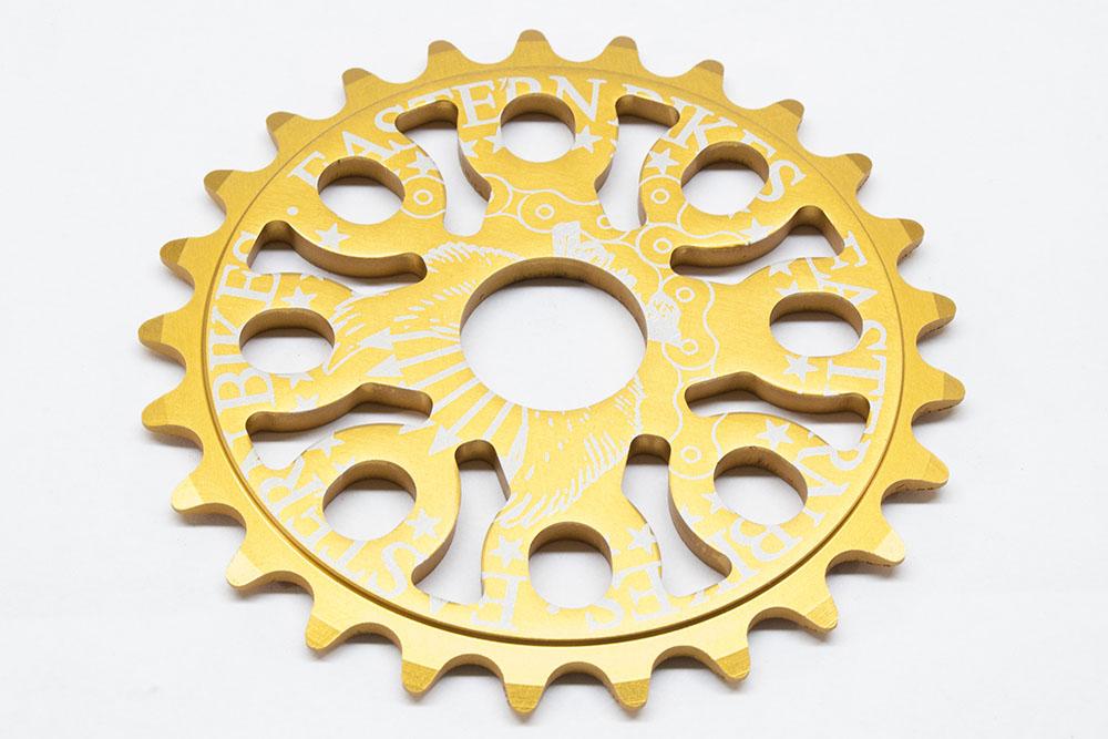 eastern bikes medusa 25 tooth bmx sprocket gold anodized