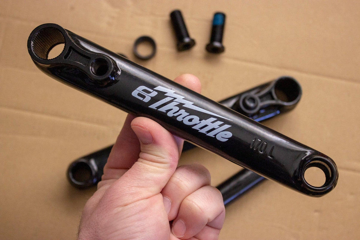 eastern bikes throttle cranks ed black 48 spline heat treated chromoly