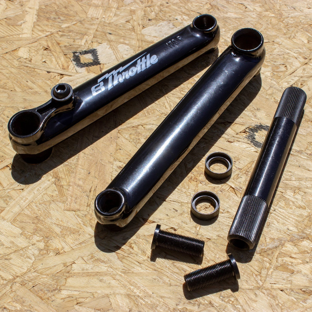 eastern bikes throttle cranks ed black 48 spline heat treated chromoly