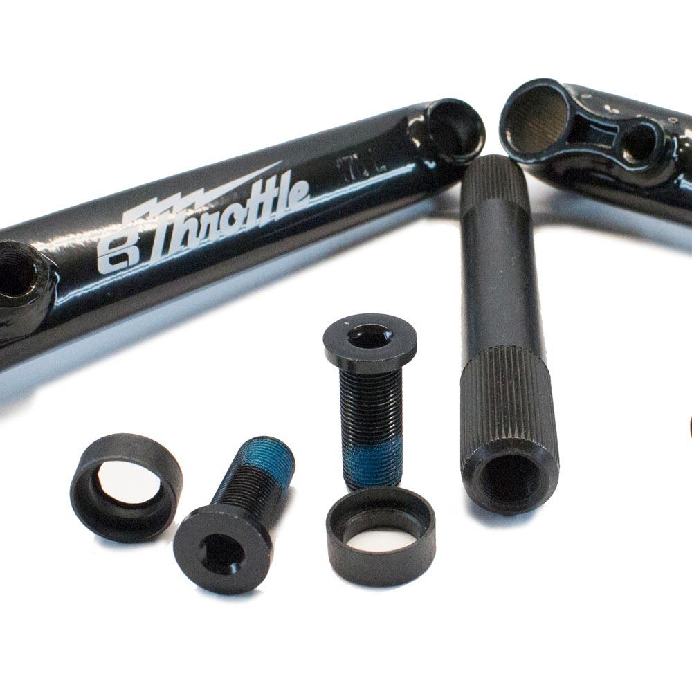 eastern bikes throttle cranks ed black 48 spline heat treated chromoly