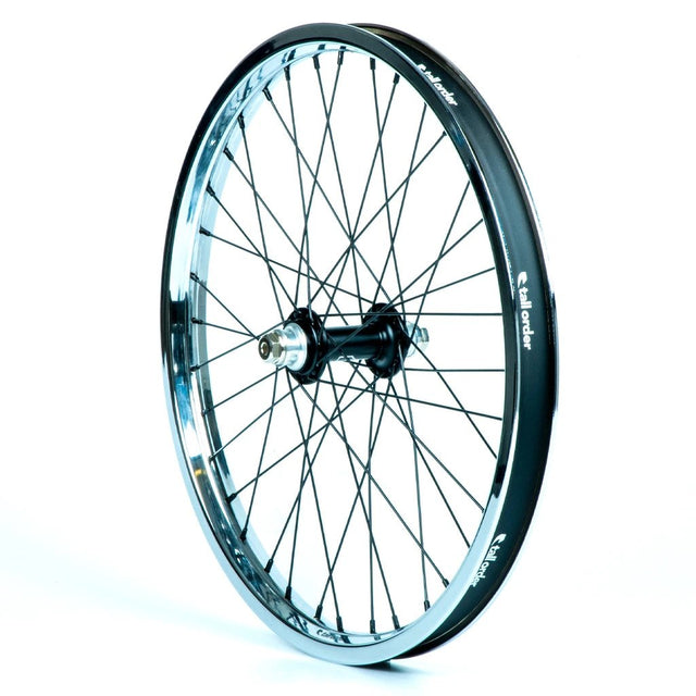 TALL ORDER DYNAMICS FRONT WHEEL - BLACK HUB WITH CHROME RIM - Image 1