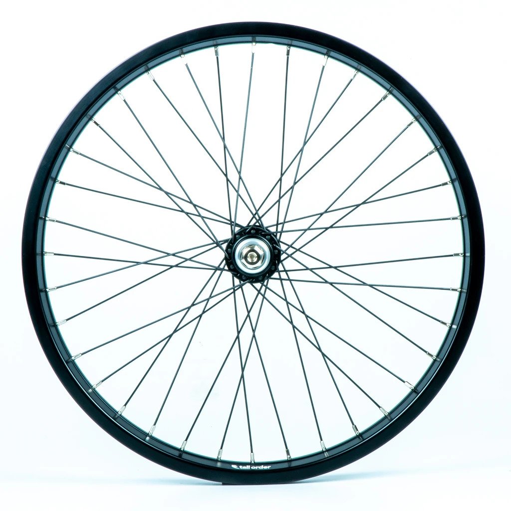 TALL ORDER DYNAMICS FRONT WHEEL - BLACK WITH SILVER SPOKE NIPPLES - Image 2