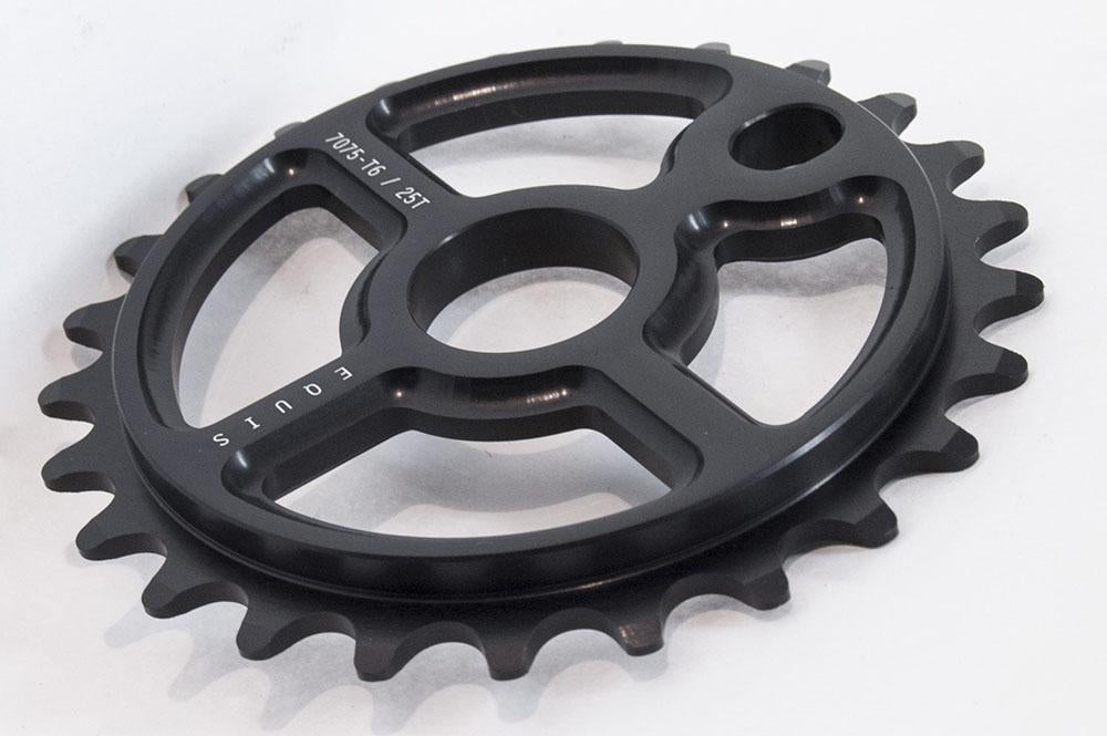 Ezra equis professional bmx sprocket 7075 alloy 25t black