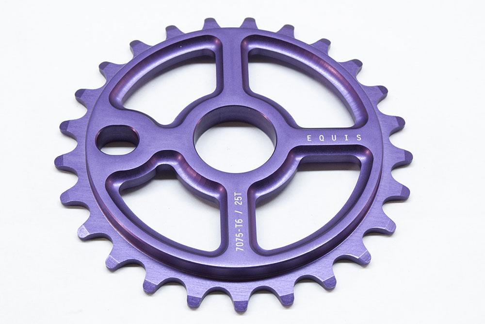 Ezra equis professional bmx sprocket 7075 alloy 25t purple