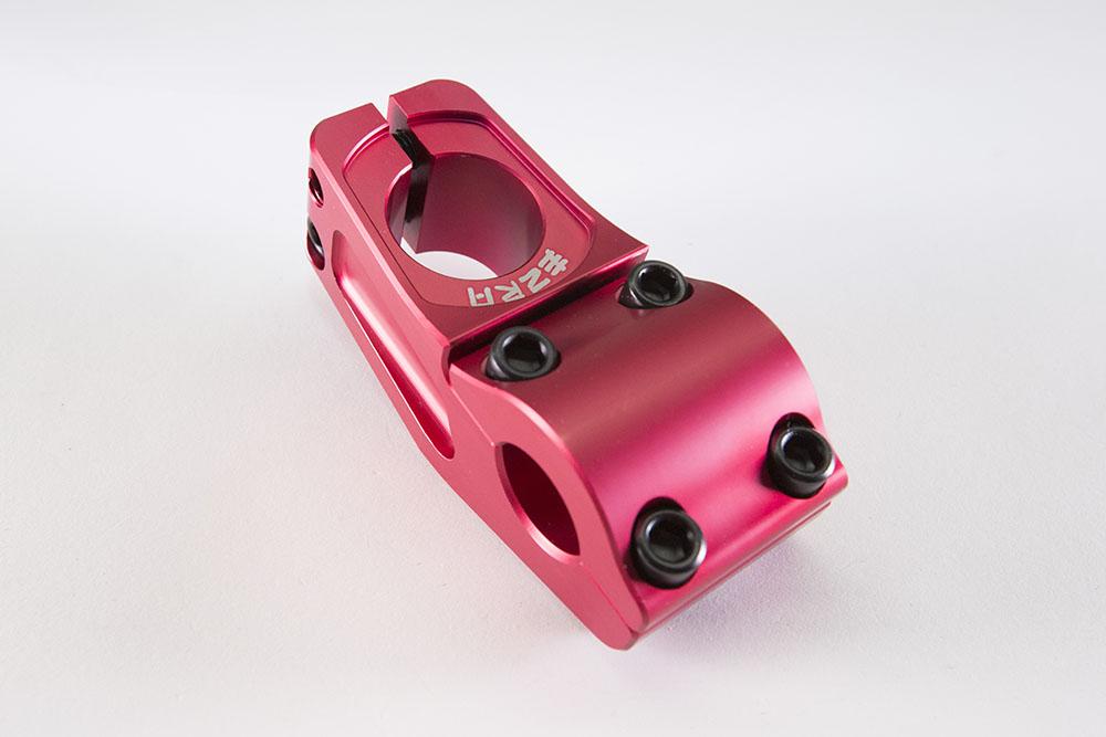 ezra top load stem matte red anodized professional bmx stem 