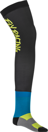 Fly Racing Knee Brace Socks Hi-Vis Yellow/Black/Blue